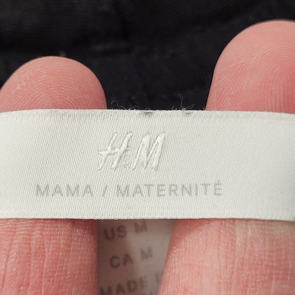 H&M MAMA MATERNITY WEAR BLACK PANTS SIZE MEDIUM WOMEN'S WEAR PREGNANCY COMFORT - Picture 15 of 15